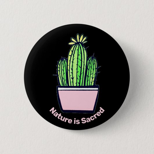 "Natuur is niet meer beschikbaar" Cactus Pins voor Ronde Button 5,7 Cm (Voorkant)