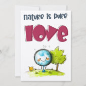 Natuur is pure liefde: bescherm de bossen op aarde kaart (Voorkant)