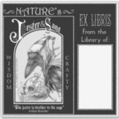 Natuur Jester en Sage Bookplate Sticker (Voorkant)