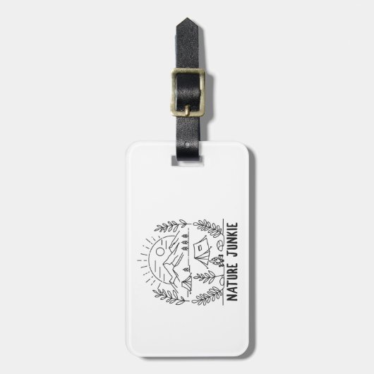 Natuur Junkie Bagagelabel (Voorkant verticaal)