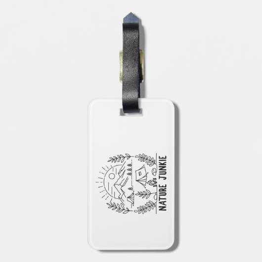 Natuur Junkie Bagagelabel (Achterkant verticaal)