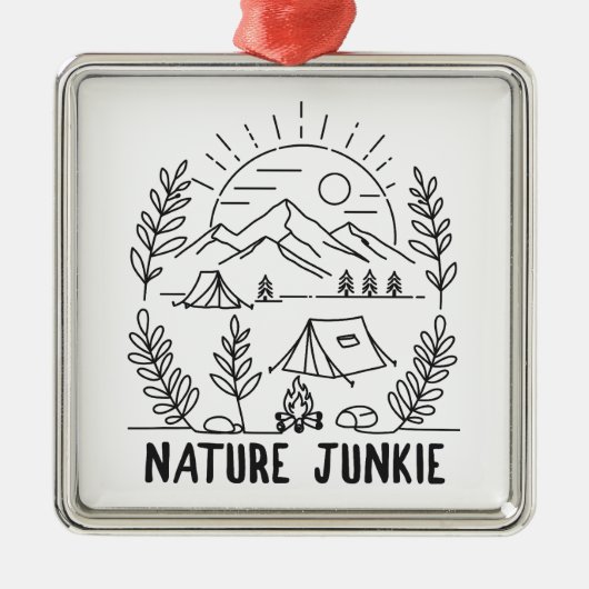 Natuur Junkie Metalen Ornament (Voorkant)