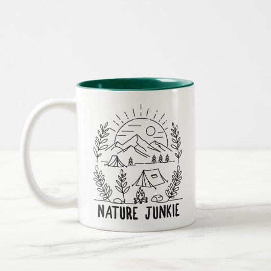 Natuur Junkie Tweekleurige Koffiemok (Links)