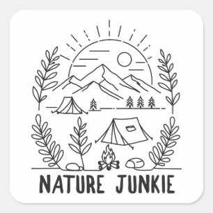Natuur Junkie Vierkante Sticker