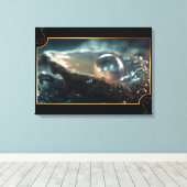 Natuur Juwelen Oesterparels Canvas Afdruk (Insitu (Houten vloer))