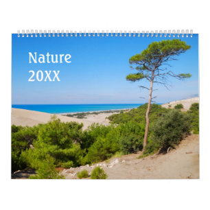 Natuur-kalender met twaalf maanden kalender