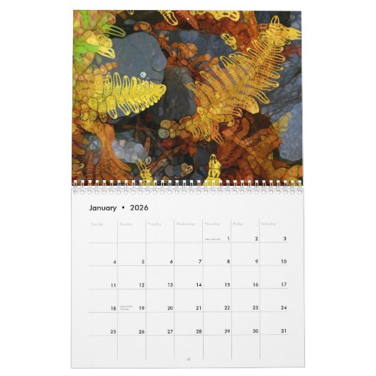 Natuur - kalender voor opnamestijl (Jan 2026)