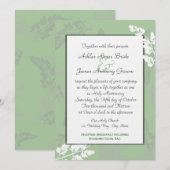 Natuur kant bruiloft kaart (Voorkant / Achterkant)