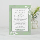 Natuur kant bruiloft kaart (Staand voorkant)