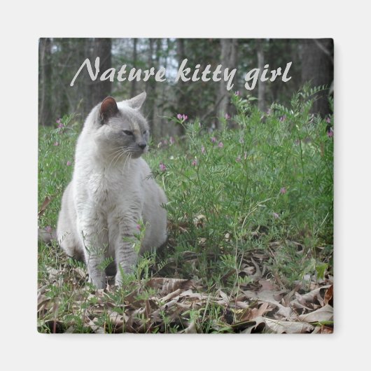 Natuur kat meisje magneet (Voorkant)