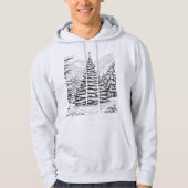 Natuur kerstboom bossen ,hoodie hoodie (Voorkant)