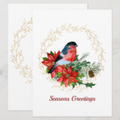 Natuur Kerstkrans Plat Kerstkaart (Voorkant / Achterkant)