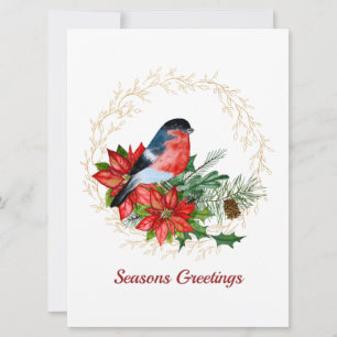 Natuur Kerstkrans Plat Kerstkaart