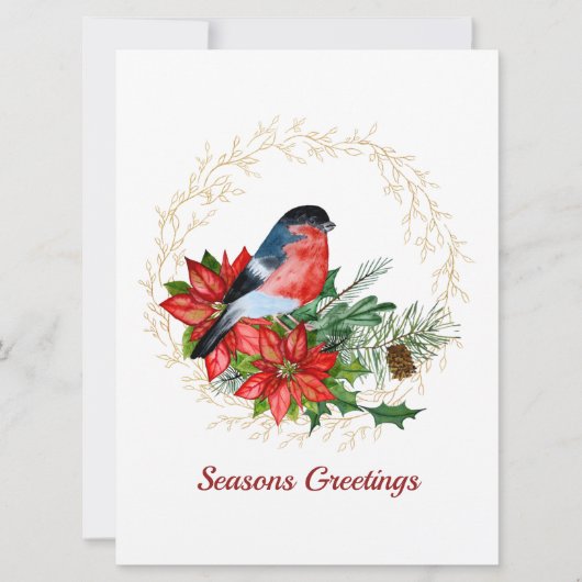 Natuur Kerstkrans Plat Kerstkaart (Voorkant)