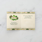 Natuur Kerstmis Magnolia Wreath n Pine Boughs Feestdagen Kaart (Binnen)