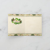 Natuur Kerstmis Magnolia Wreath n Pine Boughs Feestdagen Kaart (Binnen)