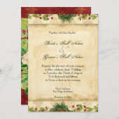 Natuur Kerstmis Magnolia Wreath n Pine Boughs Kaart (Voorkant / Achterkant)