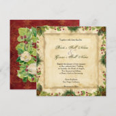 Natuur Kerstmis Magnolia Wreath n Pine Boughs Kaart (Voorkant / Achterkant)