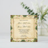 Natuur Kerstmis Magnolia Wreath n Pine Boughs Kaart (Staand voorkant)