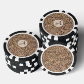Natuur kiezelstenen foto met monogram poker chips (Opstapeling)