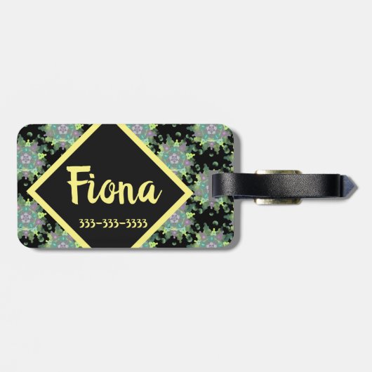 Natuur Kind Mandala Pattern Bagagelabel (Achterkant horizontaal)