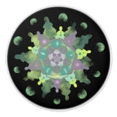Natuur Kind Mandala Pattern Keramische Knop (Voorkant)