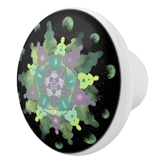 Natuur Kind Mandala Pattern Keramische Knop (Rechts)