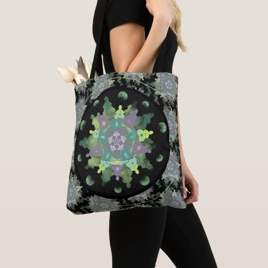 Natuur Kind Mandala Pattern Tote Bag (Dichtbij)