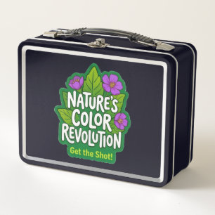 Natuur Kleuren Revolutie Vintage Metalen Lunchbox