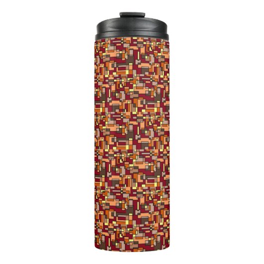 Natuur kleuren Warm Earth Tone Thermosbeker (Voorkant)