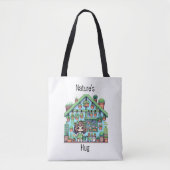 Natuur knuffel | Schattige Plant liefhebbers Pixel Tote Bag (Voorkant)