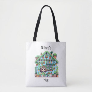 Natuur knuffel   Schattige Plant liefhebbers Pixel Tote Bag