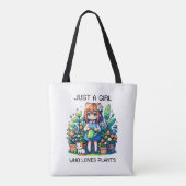 Natuur knuffel | Schattige Plant liefhebbers Pixel Tote Bag (Achterkant)