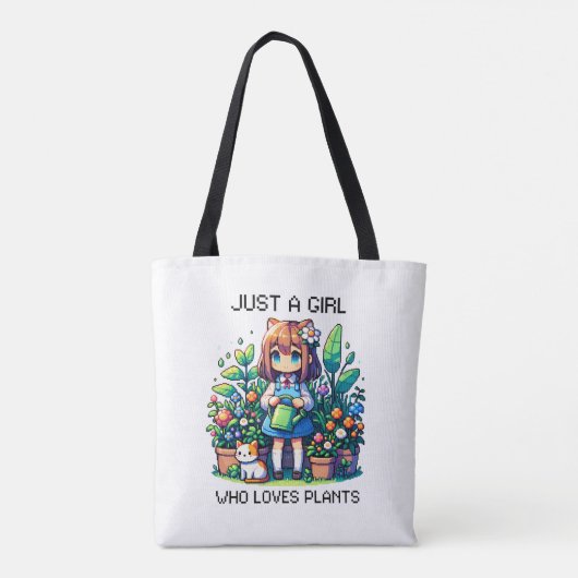 Natuur knuffel | Schattige Plant liefhebbers Pixel Tote Bag (Achterkant)