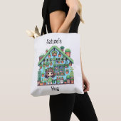 Natuur knuffel | Schattige Plant liefhebbers Pixel Tote Bag (Dichtbij)