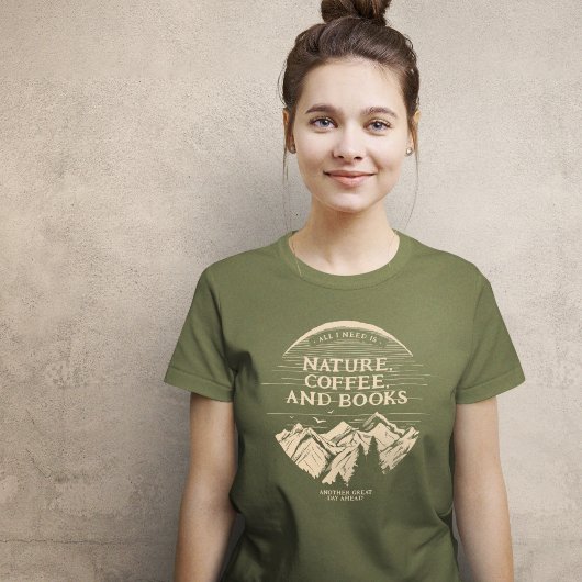 Natuur Koffie en Boeken T-shirt