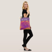 natuur kunst aangepast paars tas (Op model)