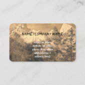 natuur-kunst-bergdenbomen sepia toonaangevend visitekaartje (Achterkant)