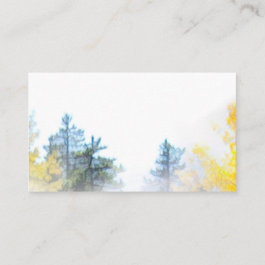 natuur kunst bergdennen in mist custom visitekaartje (Achterkant)