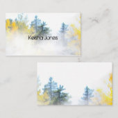 natuur kunst bergdennen in mist custom visitekaartje (Voorkant / Achterkant)