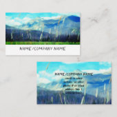 natuur kunst berglandschap blauwe hemelwolken visitekaartje (Voorkant / Achterkant)