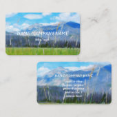 natuur kunst berglandschap met wolken visitekaartje (Voorkant / Achterkant)