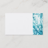 natuur kunst elegante blauwe boomtakken visitekaartje (Achterkant)