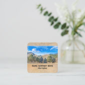 natuur kunst landschap in het blauw van de berg bu vierkante visitekaartje (Staand voorkant)