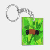 Natuur Kunst met Wooly Beer op Sleutelhanger (Voorkant Links)