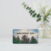 natuur kunst pijnbomen blauwe lucht aangepast visitekaartje (Staand voorkant)