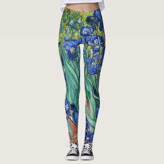 Natuur kunst van de Irises Vincent Van Gogh Blue F Leggings (Voorkant)