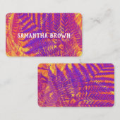 natuur kunstontwerp aangepast visitekaartje paars (Voorkant / Achterkant)