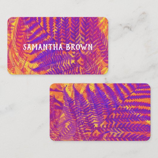 natuur kunstontwerp aangepast visitekaartje paars (Voorkant / Achterkant)