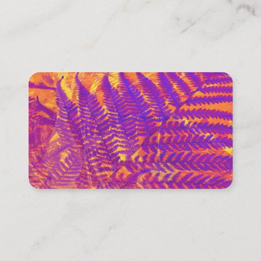 natuur kunstontwerp aangepast visitekaartje paars (Achterkant)